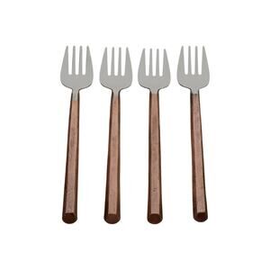 INOX ARTISANS Sundance Sardine Table Forks 4 Pc. Set in Copper & Stainless